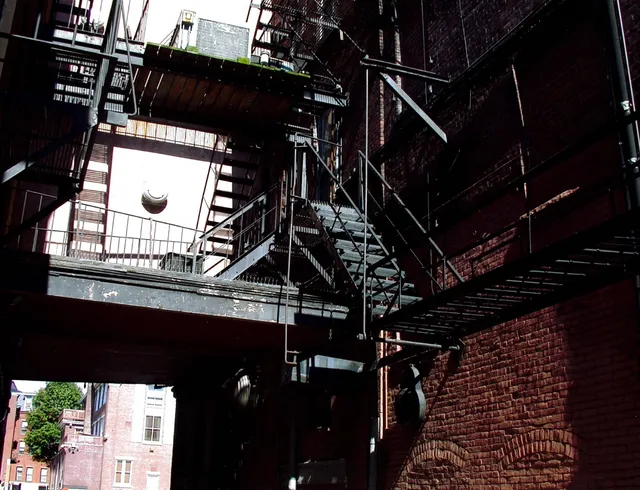 connecting bridge between building/alley renovations (before)